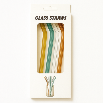 4Pcs Color Glass Straw