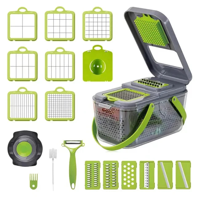 22 in 1 Vegetable Cutter With Storage Basket