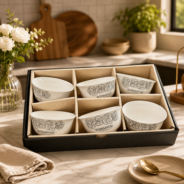 Premium Ceramic Bowls With Gift Box (6pcs)