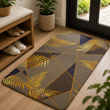 PVC Printed Floor Mat with Heavy Duty Foam Backing (Random Designs) 45-75cm