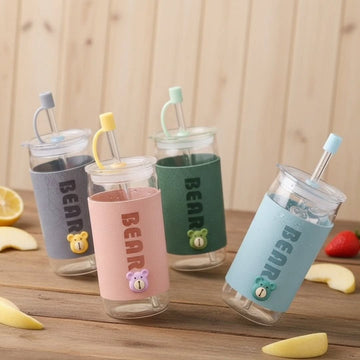 Bear Series Glass Cup – 410ml
