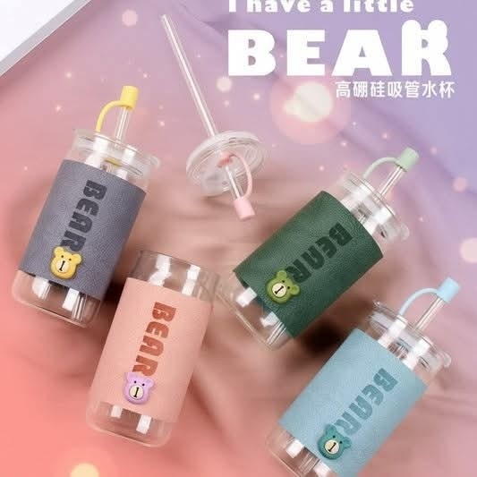 Bear Series Glass Cup – 410ml