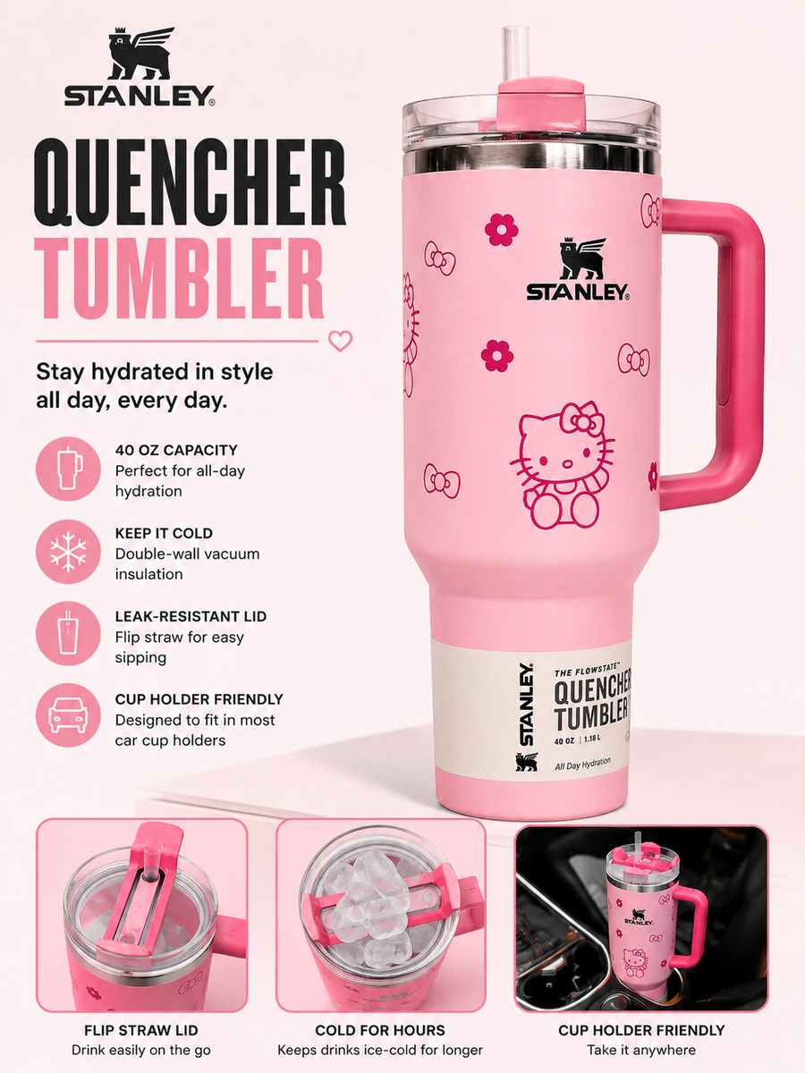 Hello Kitty 40oz Stainless Steel Tumbler