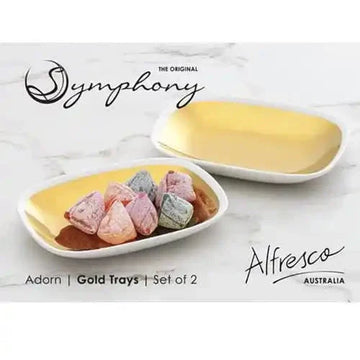 Symphony 2 Pcs Adorn Oval Tray