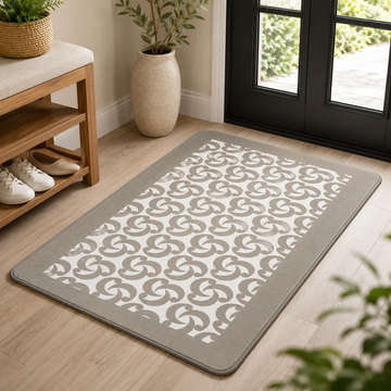 PVC Printed Floor Mat with Heavy Duty Foam Backing (Random Designs) 45-75cm