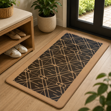 PVC Printed Floor Mat with Heavy Duty Foam Backing (Random Designs) 45-75cm