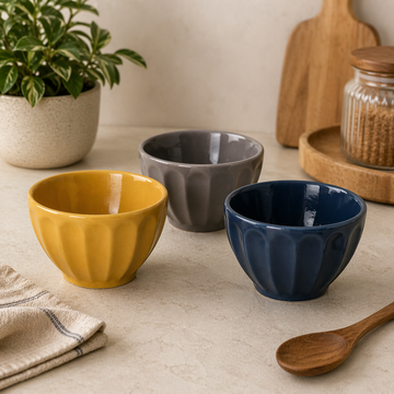 Danny Home Mixed Colour Dessert Bowl 3pcs 4.25"