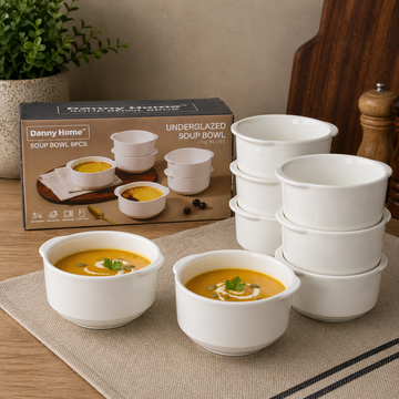 Danny Home Ceramic Soup Bowl Set 6pcs