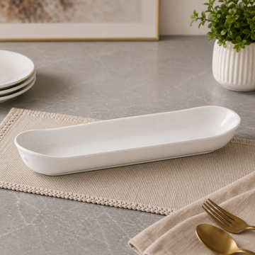 Brilliant 13.5-Inch Rectangular Ceramic Serving Plate