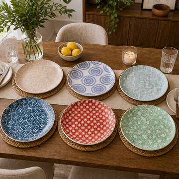 Danny Home Premium 10.5" Porcelain Dinner Plate – Elegant Pattern Series