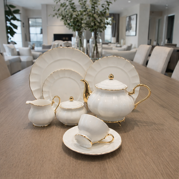 Royal Albert Inspired 24Pcs - Pure Elegance Gold Tea Set
