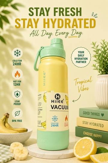 Hilee Tropical Vacuum Insulated Water Bottle – 24Hr Cold & 12Hr Hot