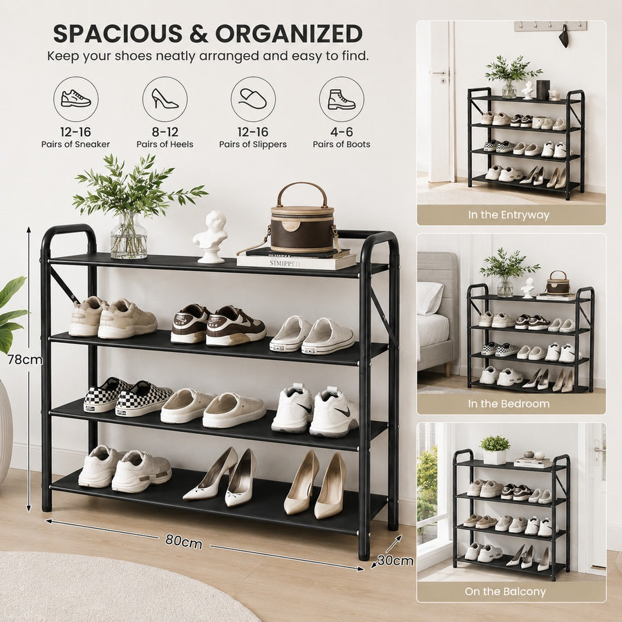 *High-Quality Iron Shoe Rack 26x9x27 inches*