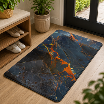 PVC Printed Floor Mat with Heavy Duty Foam Backing (Random Designs) 45-75cm
