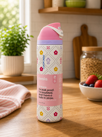 Owala FreeSip Limited Edition 24oz FreeSip Water Bottle - Floral Color Drop