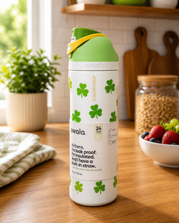 Owala FreeSip Limited Edition 24oz FreeSip Water Bottle - Green Lady Luck