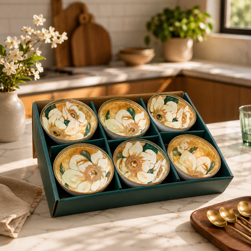 Premium Ceramic Bowls With Gift Packing (6pcs)