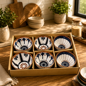 Premium Ceramic Bowls With Gift Box (6pcs)