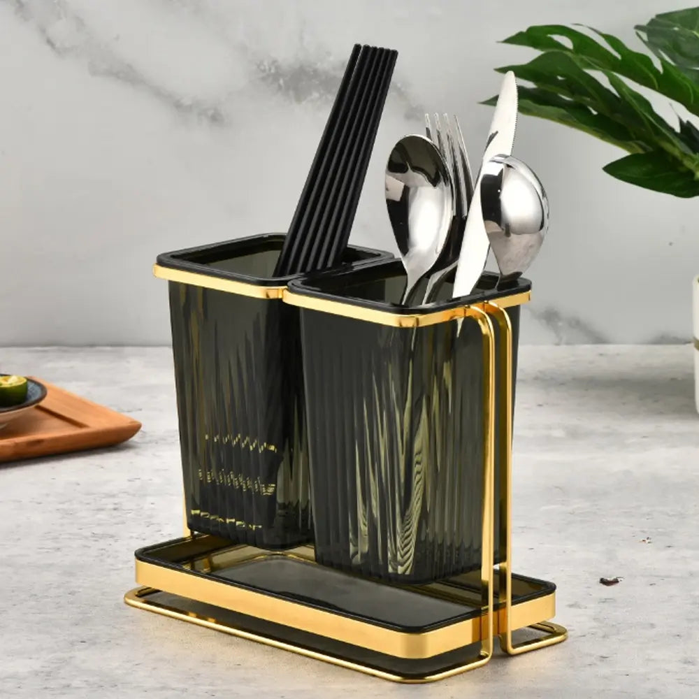 Luxury 2 Grid Kitchen Cutlery Holder