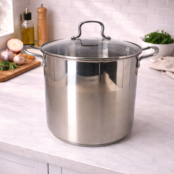 Danny Home Stainless Steel Stockpot With Glass Lid 26cm