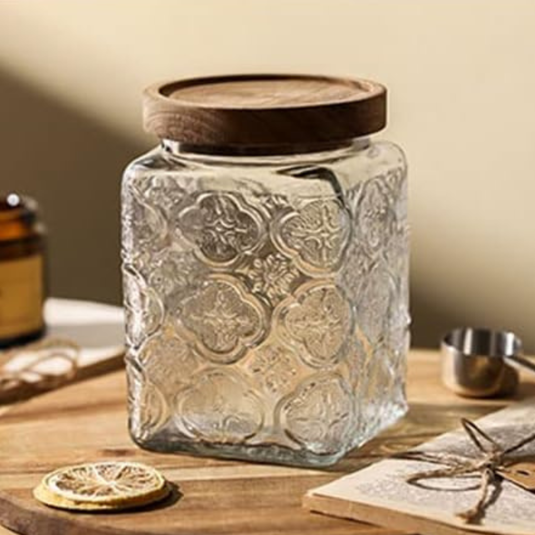 Glass Storage Container With Lid Square