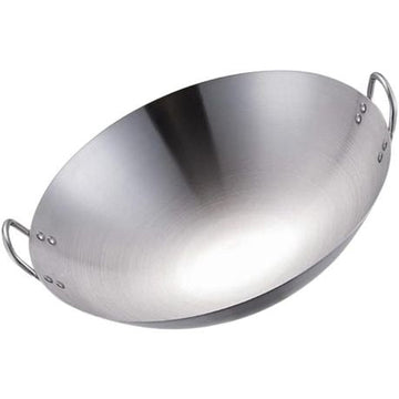 Stainless Steel Double Ear Wok 45cm