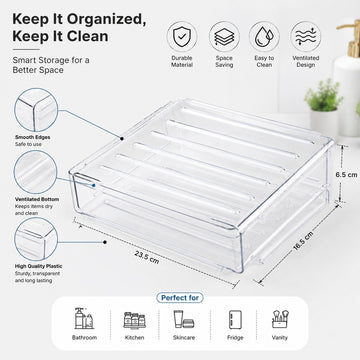 Plastic Shelf Bathroom Slide able 2 Piece Set