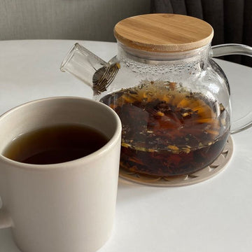 Borosilicate Glass Kettle With Wooden Lid 1000ml