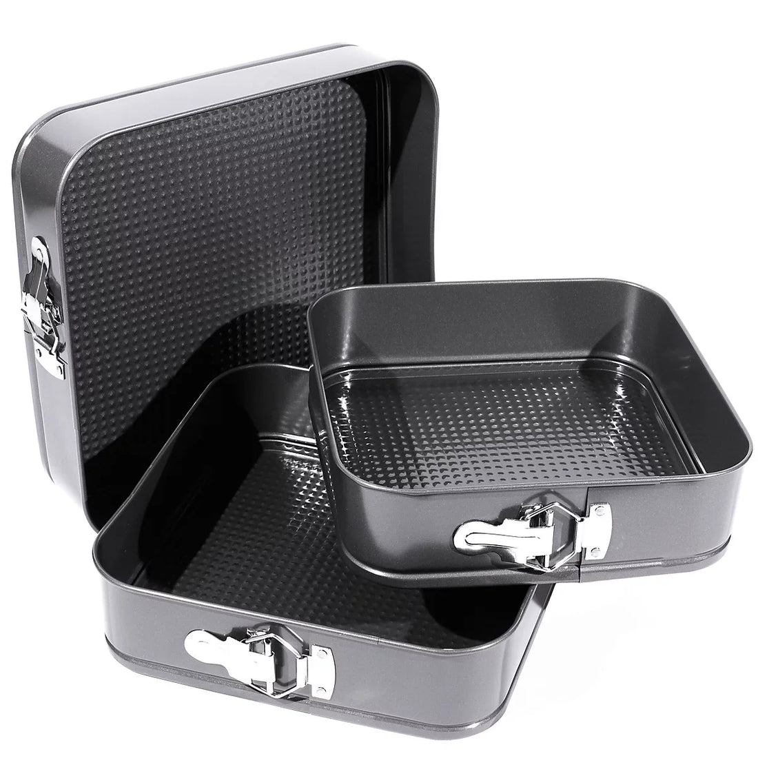 3-Piece Square Non-Stick Cake Mould Set (Premium Baking Pan Set)
