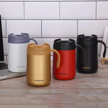 Stainless Steel Insulated Coffee Mug - 500ml - Golden