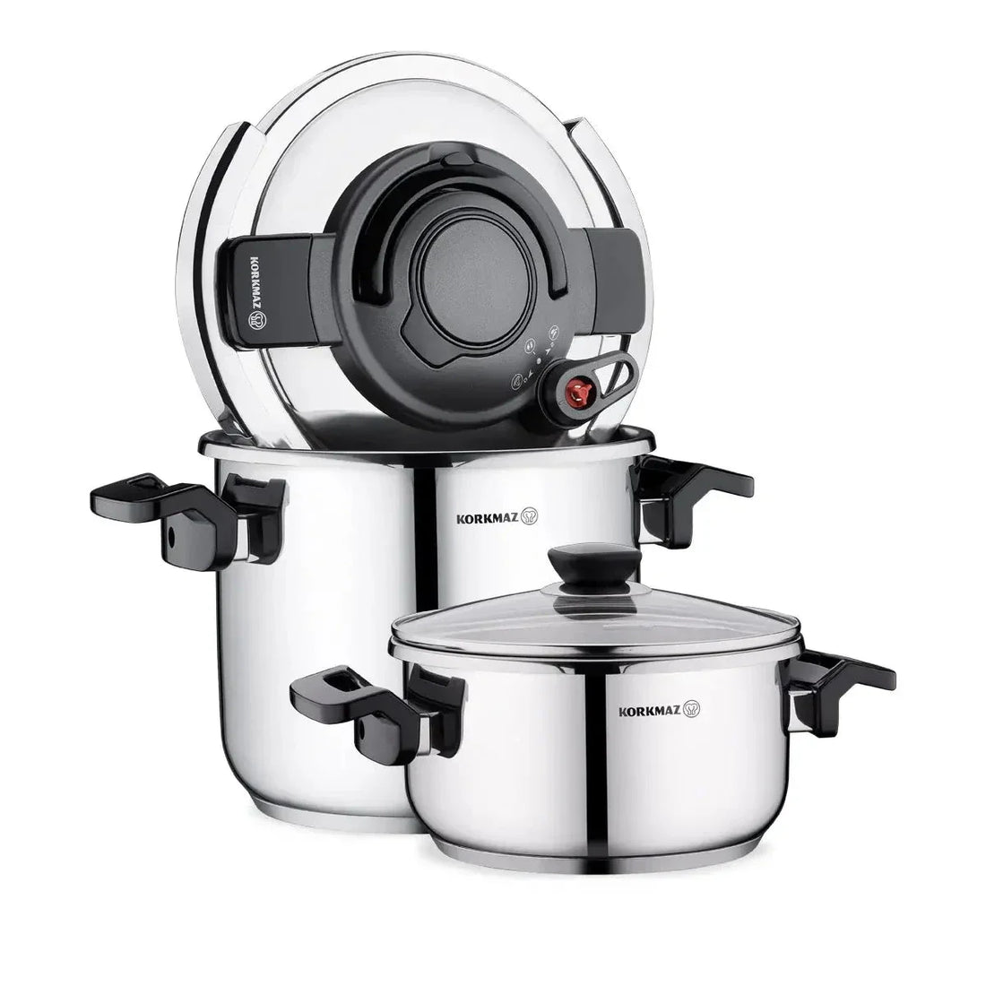 A178 Korkmaz Alessa 4 Piece Pressure Cooker Set
