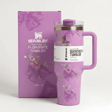 The Floral Quencher H2.0 FlowState™ Tumbler | 40 OZ | Purple