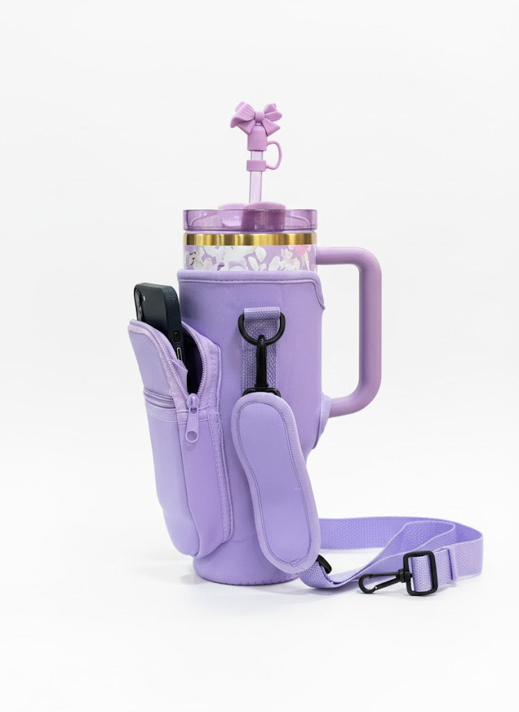 Tumbler Carrier Bag With Phone Pocket For 40oz